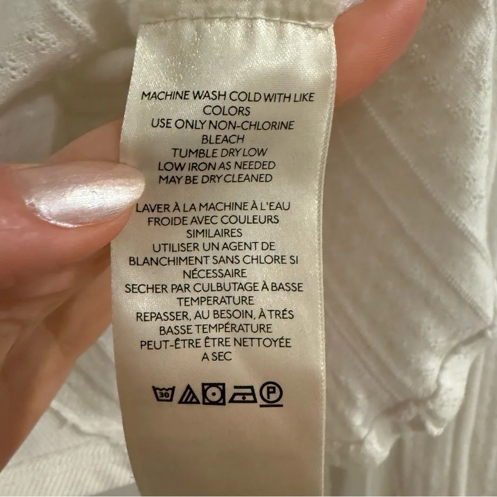Free People-We The Free Cream Long Sleeve Pointelle Top-Eyes on You-Birch - Picture 11 of 12